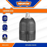 WKCU1213 13mm Keyless Chuck Connection Size: 1/2inch-20UNF WAD-HT