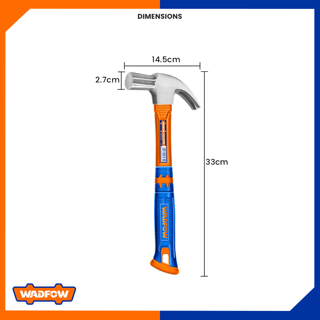 27mm British Type Claw Hammer with Fiberglass Handle WHM3327