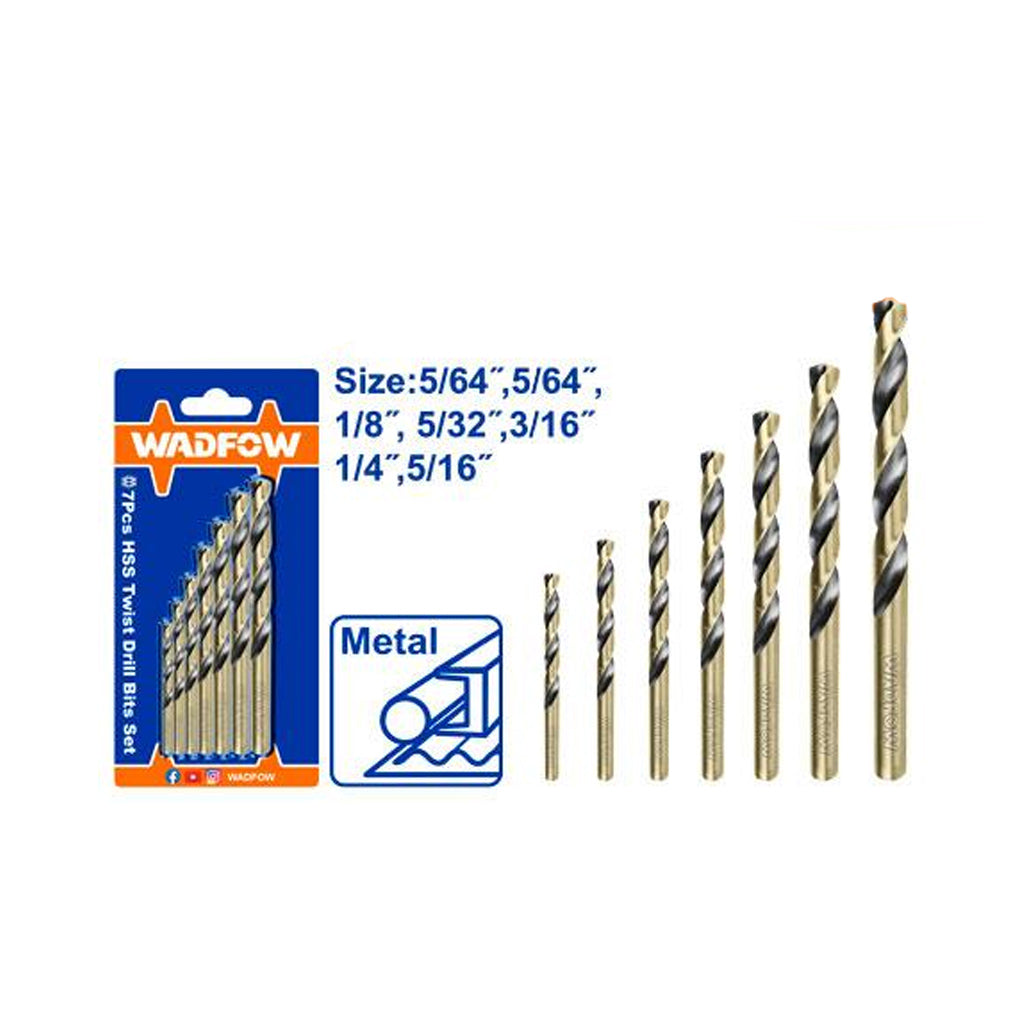 7Pcs Hss/Metal Twist Drill Bits Set