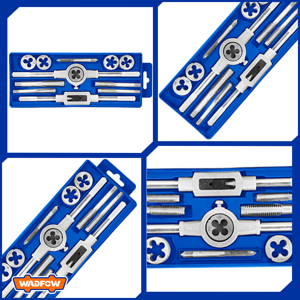 Tap And Die Set Wrench Reamer Tools 12Pcs.