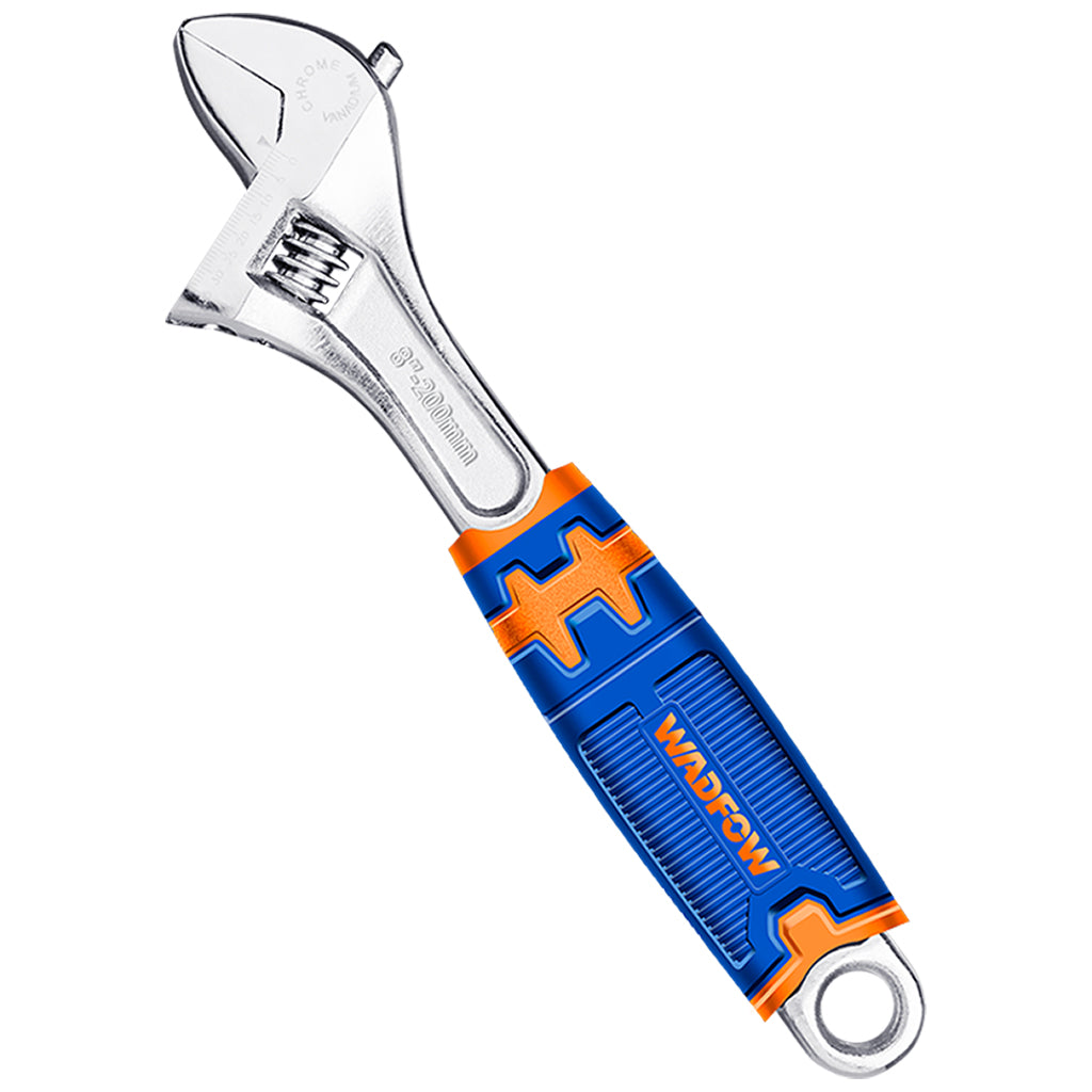 Adjustable Wrench with Two Tone Soft Handle 6-12 Inches