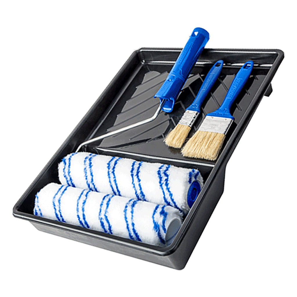 6-in-1 Paint Tray, Cylinder Brush Wall, and Roller Set 293 x 405mm WCB3H62