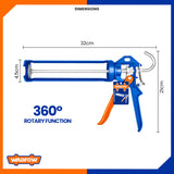 Industrial Grade Caulking Silicone Sealant Gun 9" 55mm Aluminum Handle