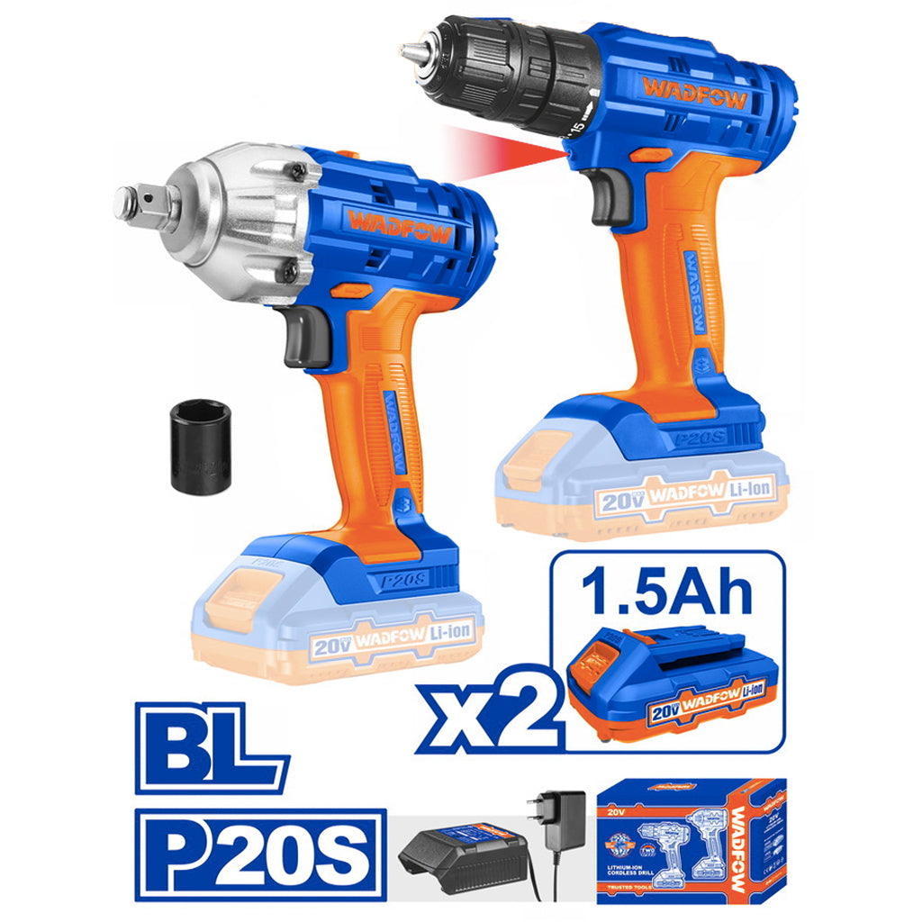 P20S Cordless Drill and Impact Wrench 20V WCK2017