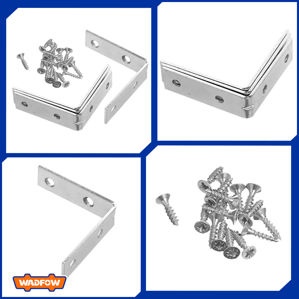 WCY2K Set of 4pcs Stainless Steel Angle Bracket Cabinet Joint Corner Brace