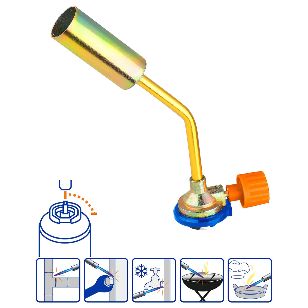 Multi-Purpose Flame Gun, Camping, Welding, Butane Gas Torch 195x70x40mm