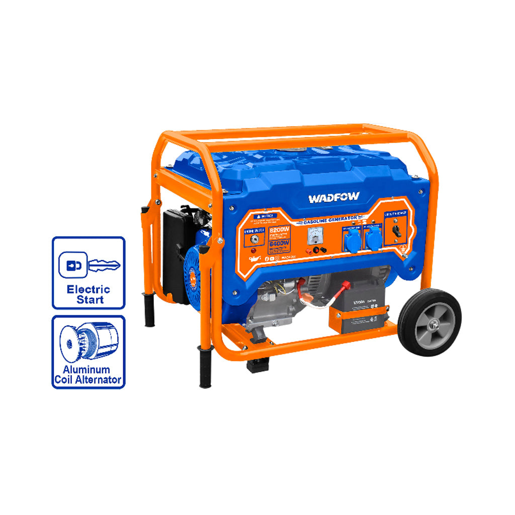 WGEAA08-5P Industrial 25L-Fuel Tank | 220-240V/60Hz (3600rpm) Gasoline Generator