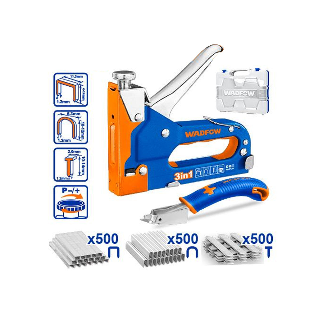 3-in-1 Staple Gun Tacker Set 4-14mm with Staple Remover WGU4B06