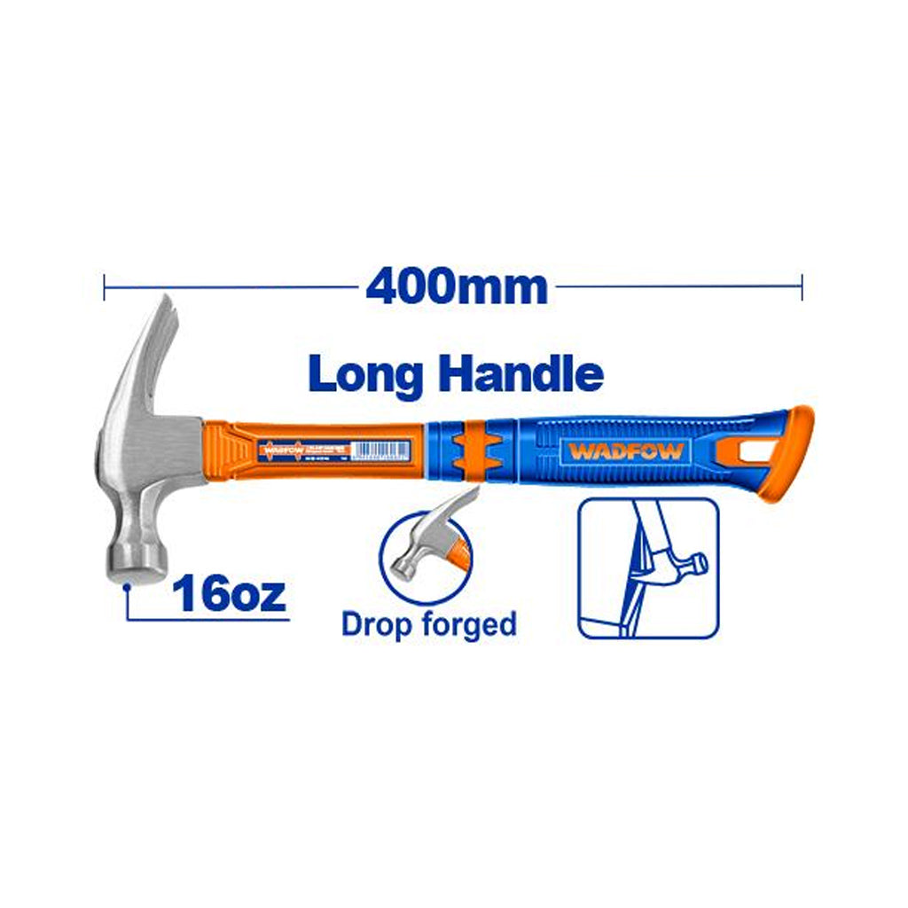 Long Handle Claw Hammer (400mm)16oz/450g WHM336L