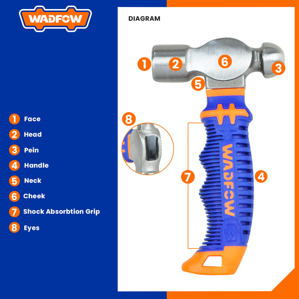 Mini Ball Pein Hammer 8oz 6 Inch/160mm WHM53D8