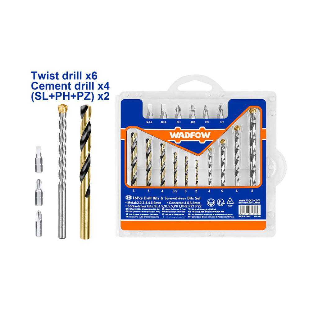 WKS4165 16 Piece Drill Bits and Screwdriver Bits Set