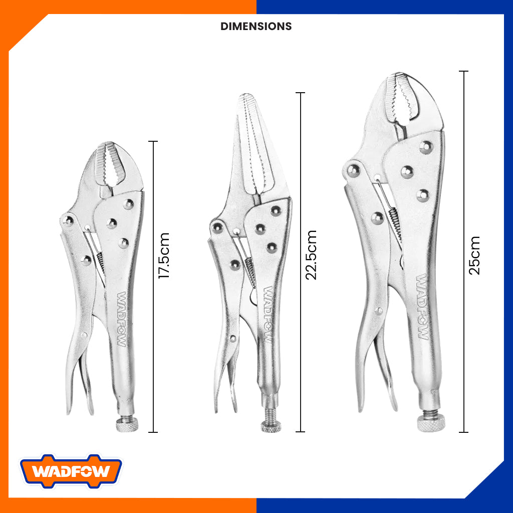 Locking Pliers Set 3 Pcs WLP5703