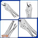 10inch Material Flat Locking Pliers Openings Range: 0-20mm WLP7210