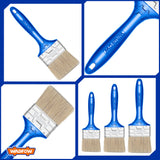 3 Pcs Paint Brush Set With Plastic Handle For Wall