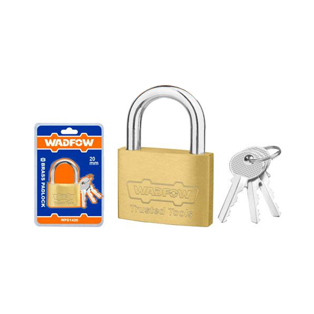 Brass Padlock Durable 20mm-50mm with 3 Pcs Iron Keys