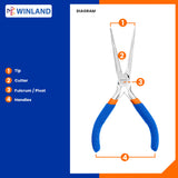 Mini Needle Long Nose Pliers 4.5"/115mm