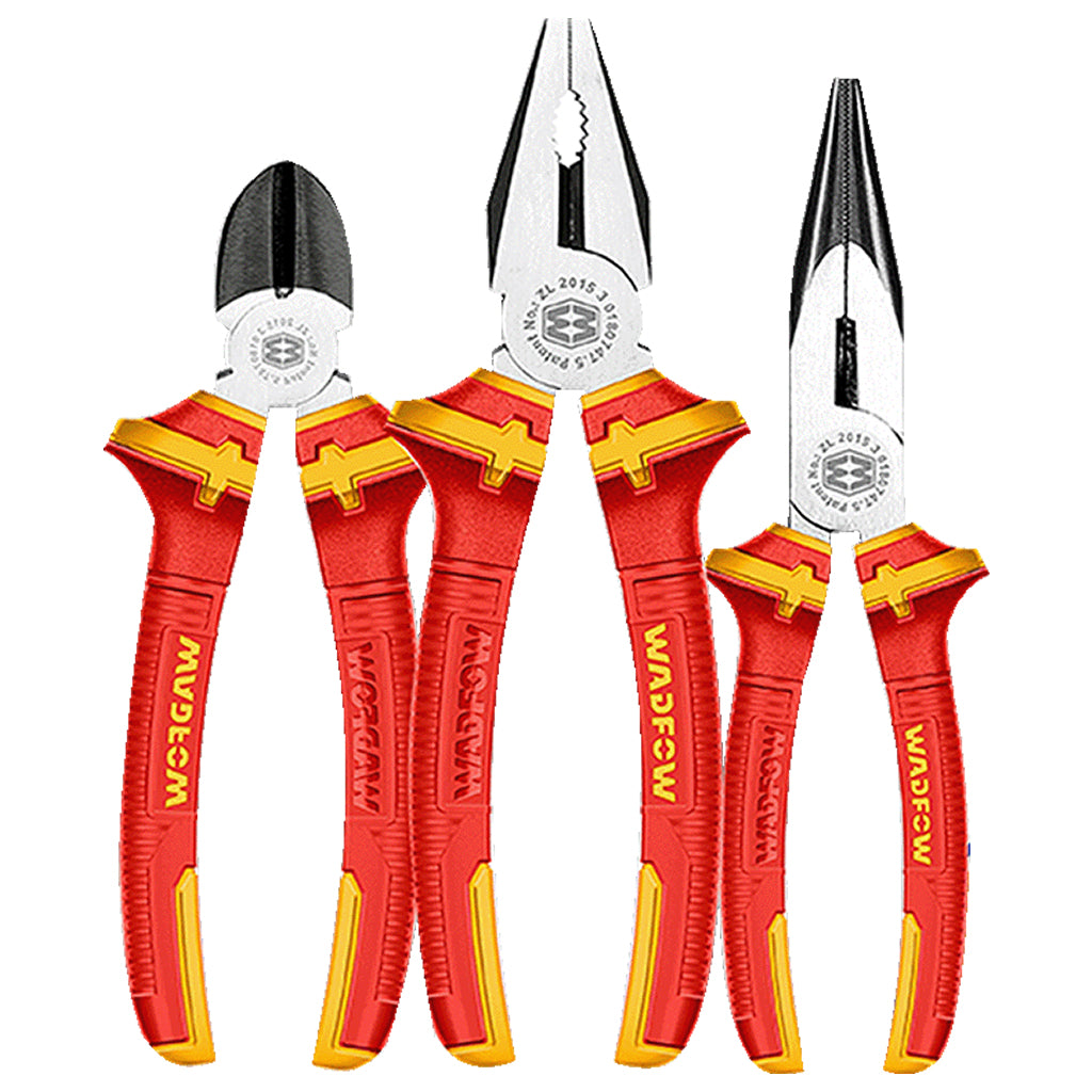 3pcs black plated & polished Insulated Pliers Set 1000V WPS0633