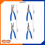 4 Pcs 7"/180mm Circlip Plier Set Multi Ring Pliers