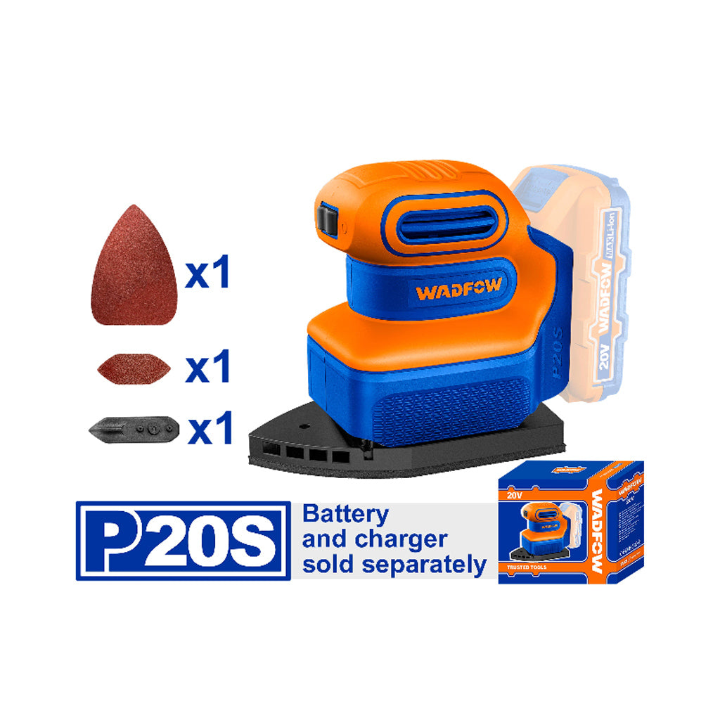 WRAP5020 P20S 20V Lithium-Ion Cordless Palm Sander WAD-CT