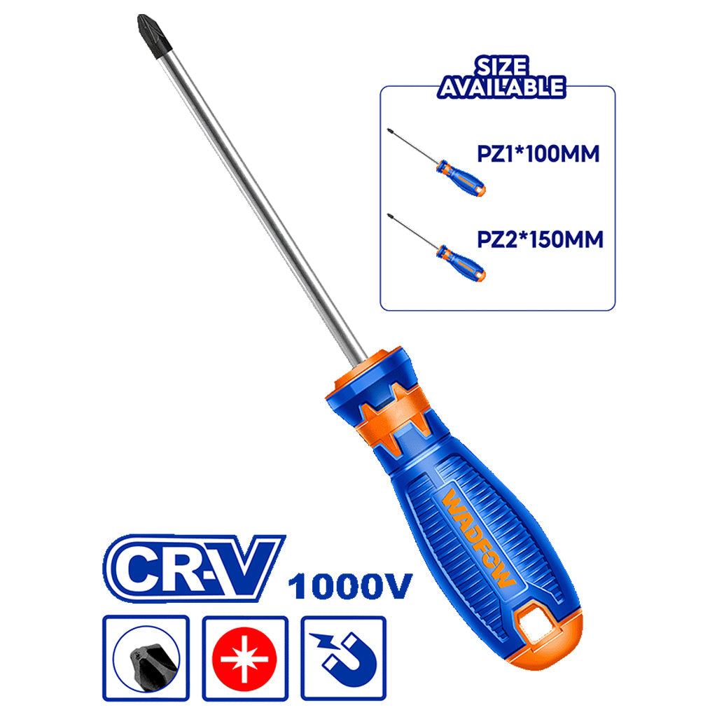 Philips Screwdriver 1000V Pozidriv (Round Shank)