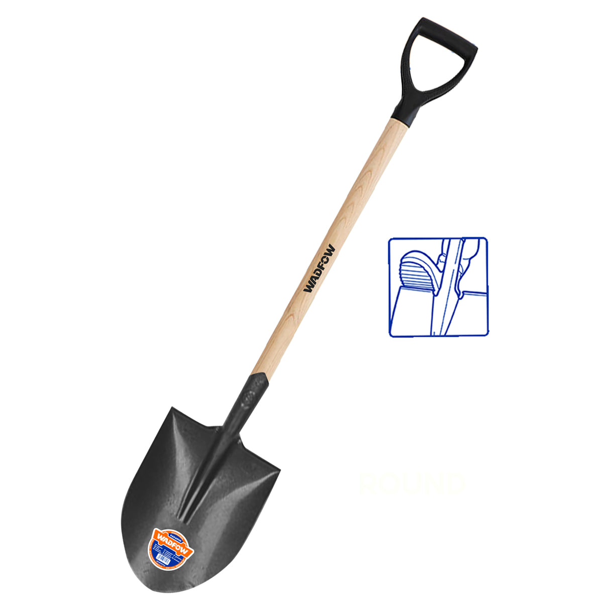 WSE13 Shovel with wooden handle Round & Square (1000mm)