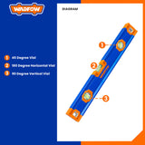 40cm Spirit Level Bar With V-Shape Slot For Measuring Objects