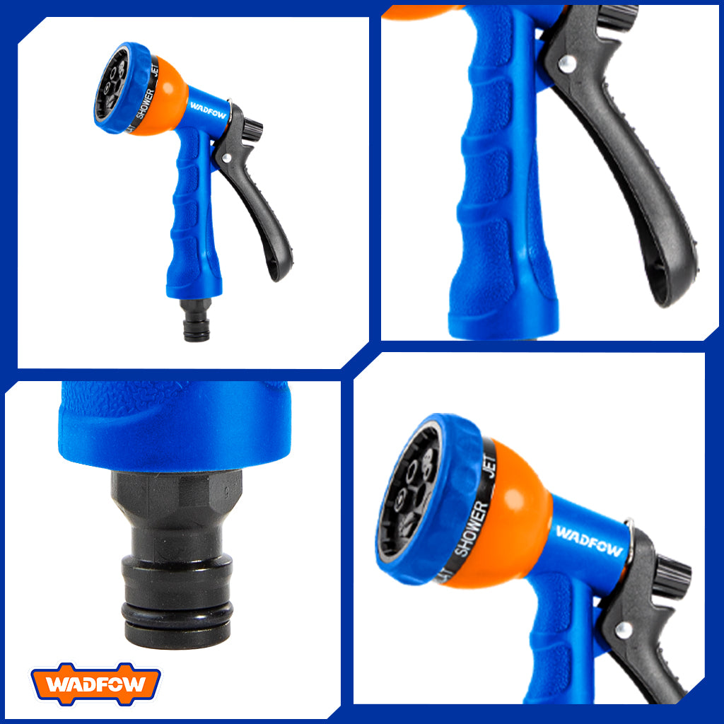 Garden Spray / Shower Water Hose Sprayer Nozzle 7 Different Patterns