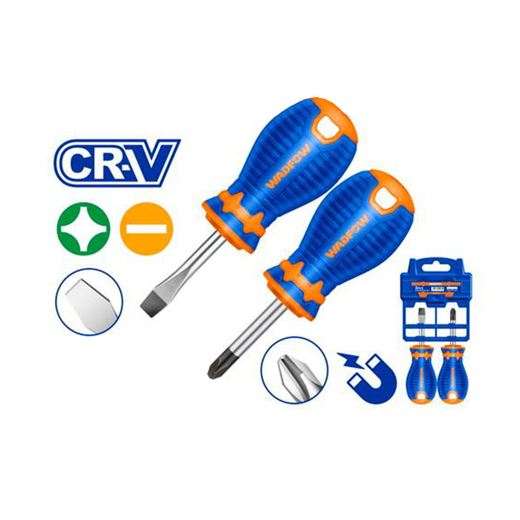 2Pcs Mini Screwdriver Set Sl6.5 X 38mm Ph2 38