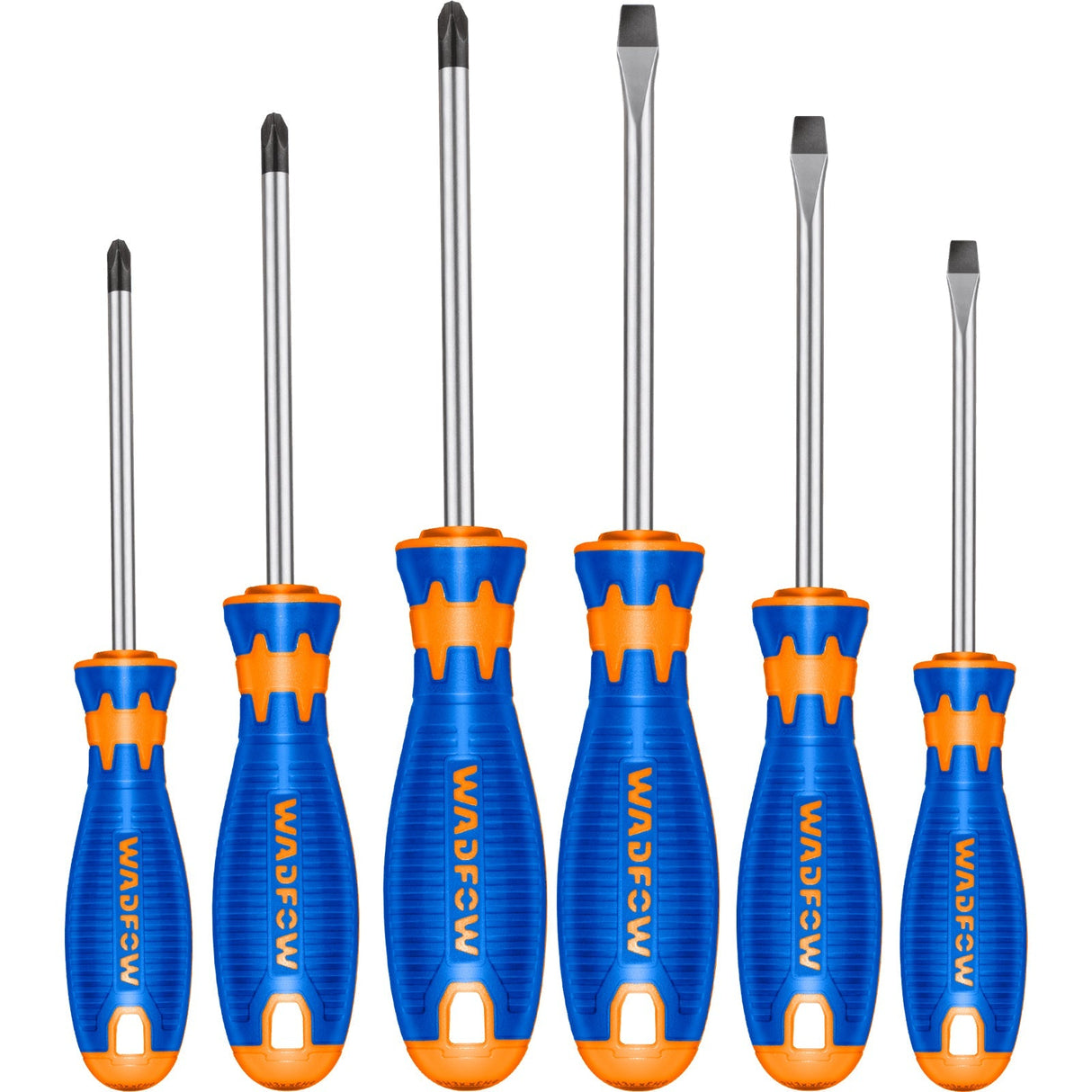 6Pcs Screwdriver Set Ph0x75/Ph1x100/Ph2x100/Sl3x75/Sl5.5x100/Sl6.5x100 Cr-V