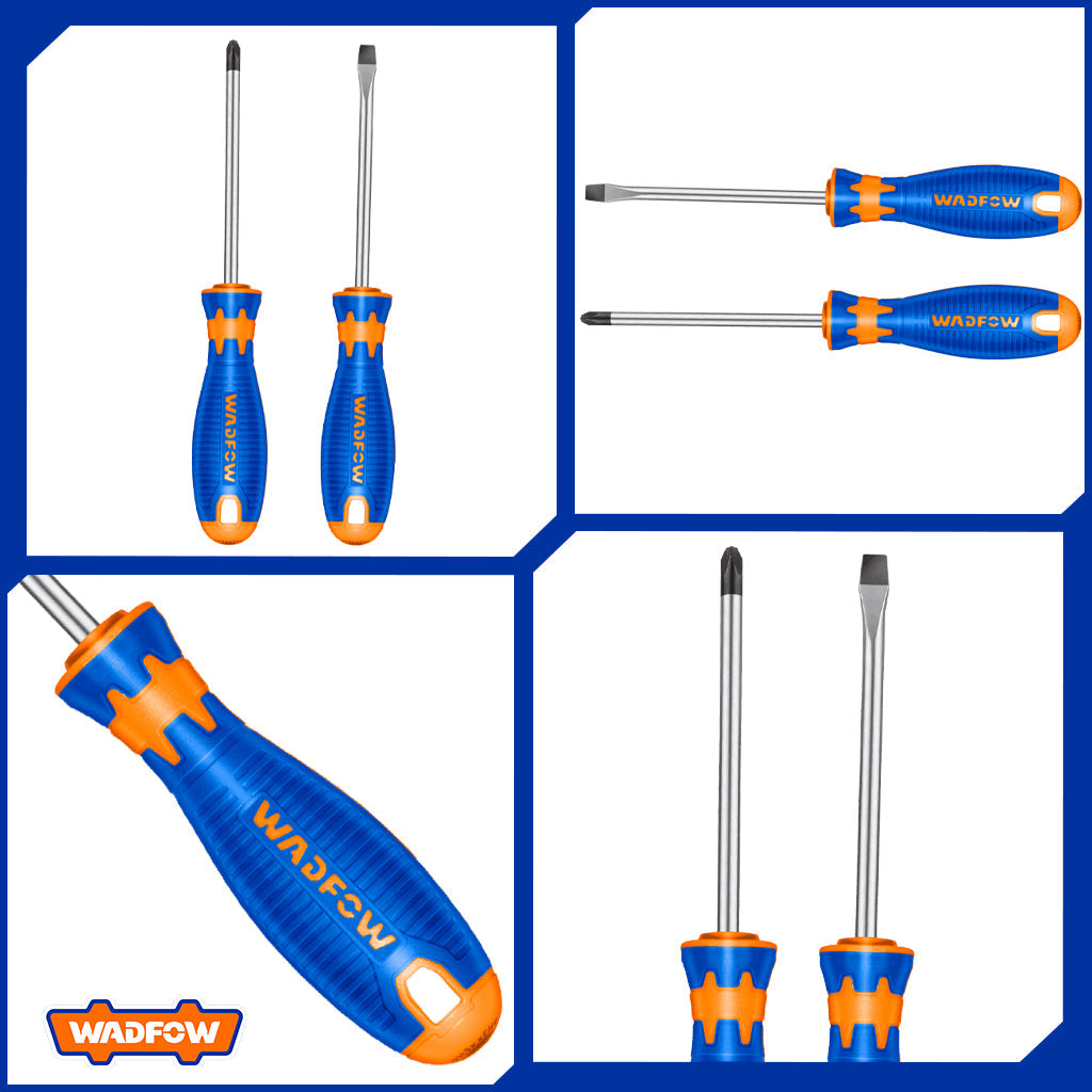 2Pcs Screwdriver Set Ph2x10mm Sl6.5x100mm