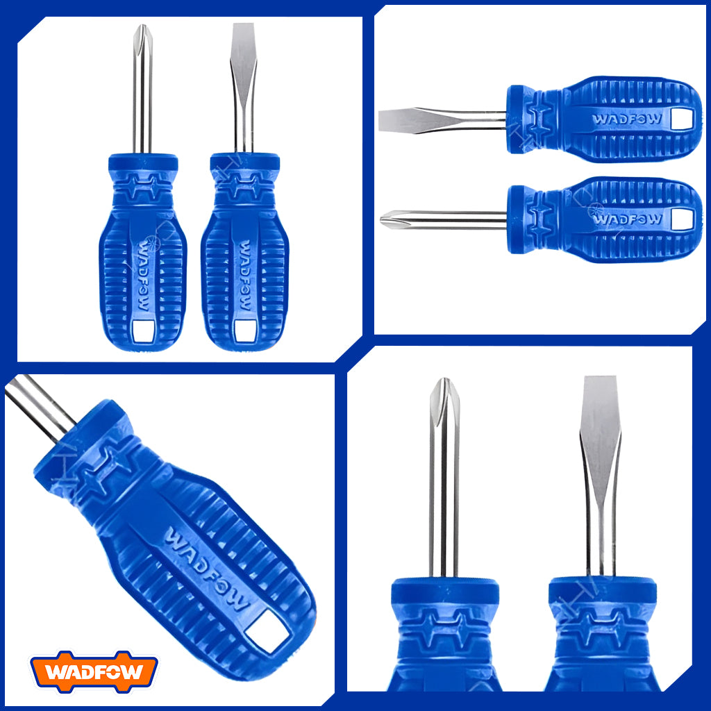 2Pcs Mini Screwdriver Set Sl6.5 X 38mm Ph2 38 40cr Material