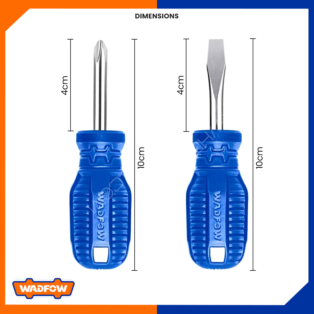 2Pcs Mini Screwdriver Set Sl6.5 X 38mm Ph2 38 40cr Material