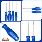 4 Pcs Screwdriver Set Ph1x75 Ph2x100 Sl5.5x75 Sl6.5x100 40 cr