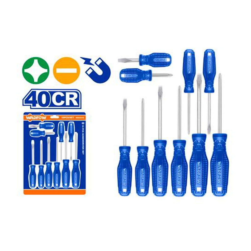 10Pcs Screwdriver Set 40cr Round Shank