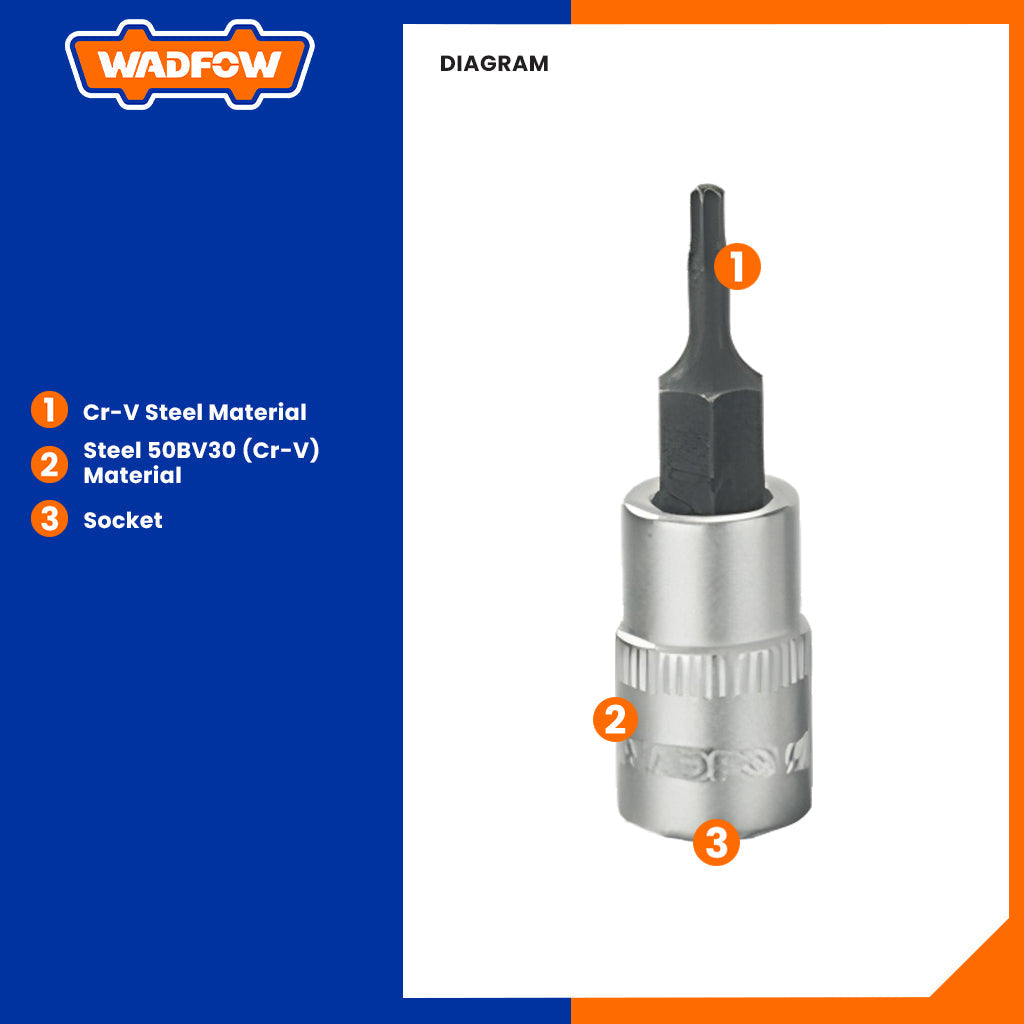 12pcs Cr-V steel, 1/4 Inch Hexagon Bit Socket Set WST2414