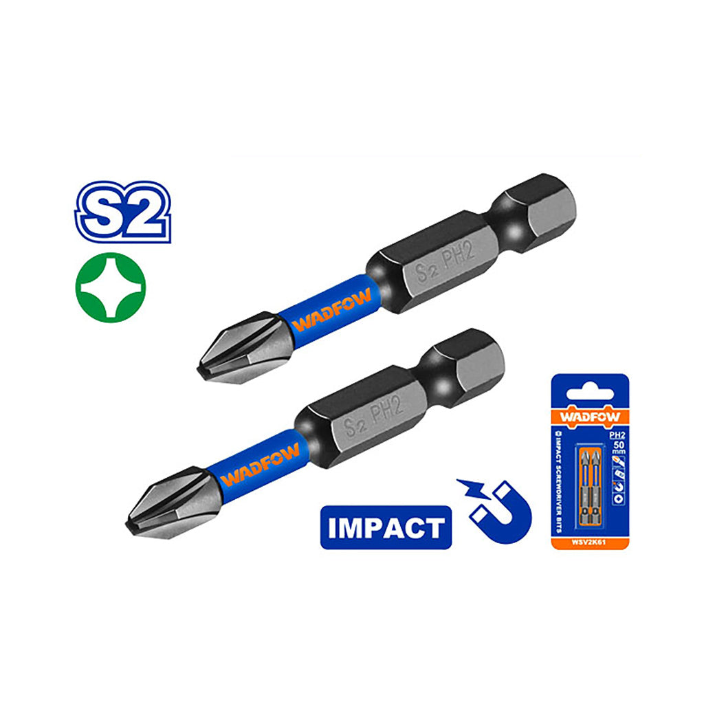 WSV2K61 2 pcs 50mm Impact Screwdriver Bit WAD-HT