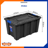 100Liters Stackable Plastic Container - Black WTB331B