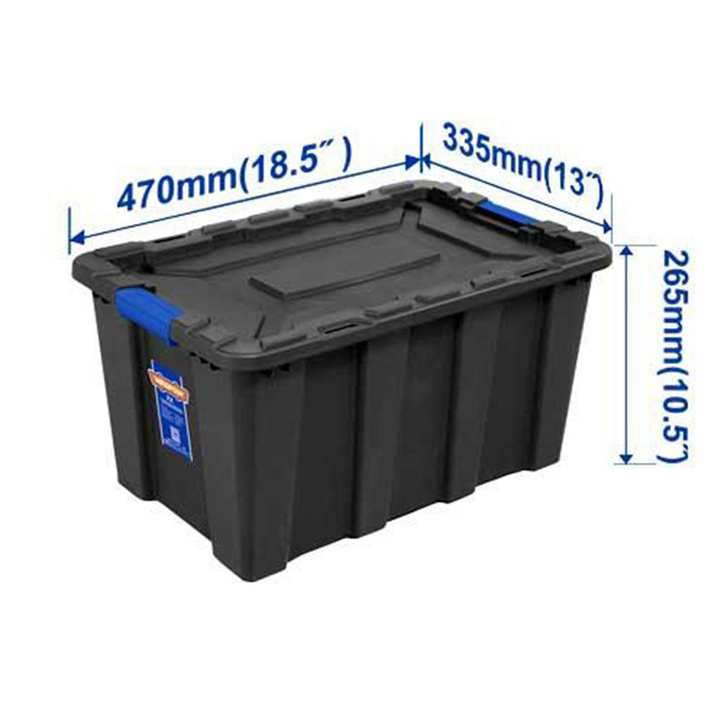 25Liters Stackable Plastic Container - Black WTB3325