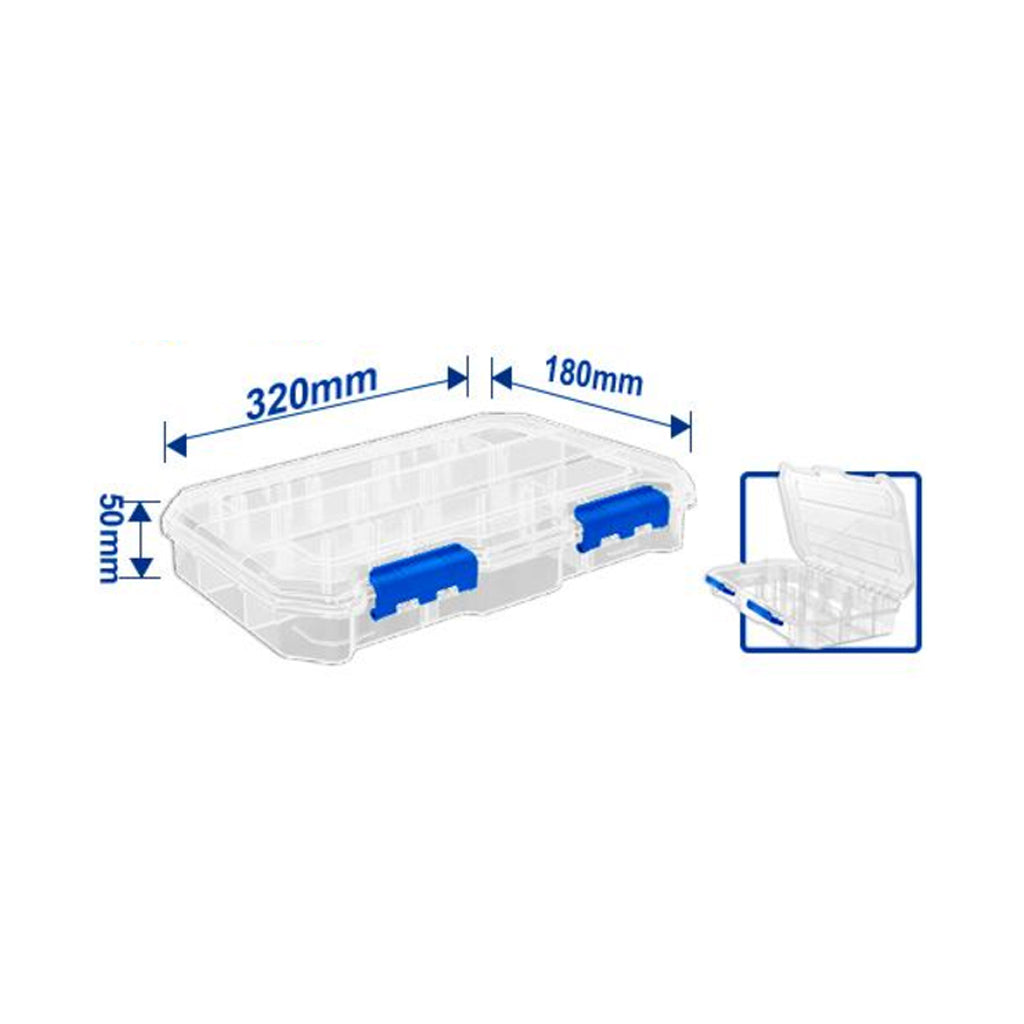 Transparent 13-compartments for smaller components Organizer box WAD-HT WTB8342