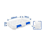 Transparent 13-compartments for smaller components Organizer box WAD-HT WTB8342