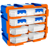 Modular Cabinet Storage set of 2 & 4 plastic boxes divided into 13 & 6 compartments WTB8346