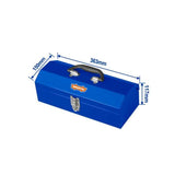 Compartment Curve Design Portable Steel Tool Box 363 x 150 x 117mm