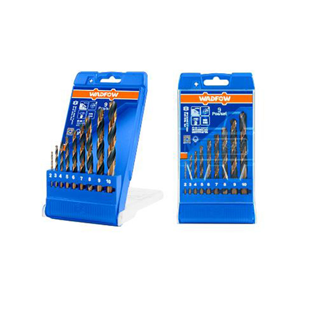 9pcs HSS Drill Bit Set 2mm to 10mm Impact Drill Bit Set for Metal Drilling, Brick