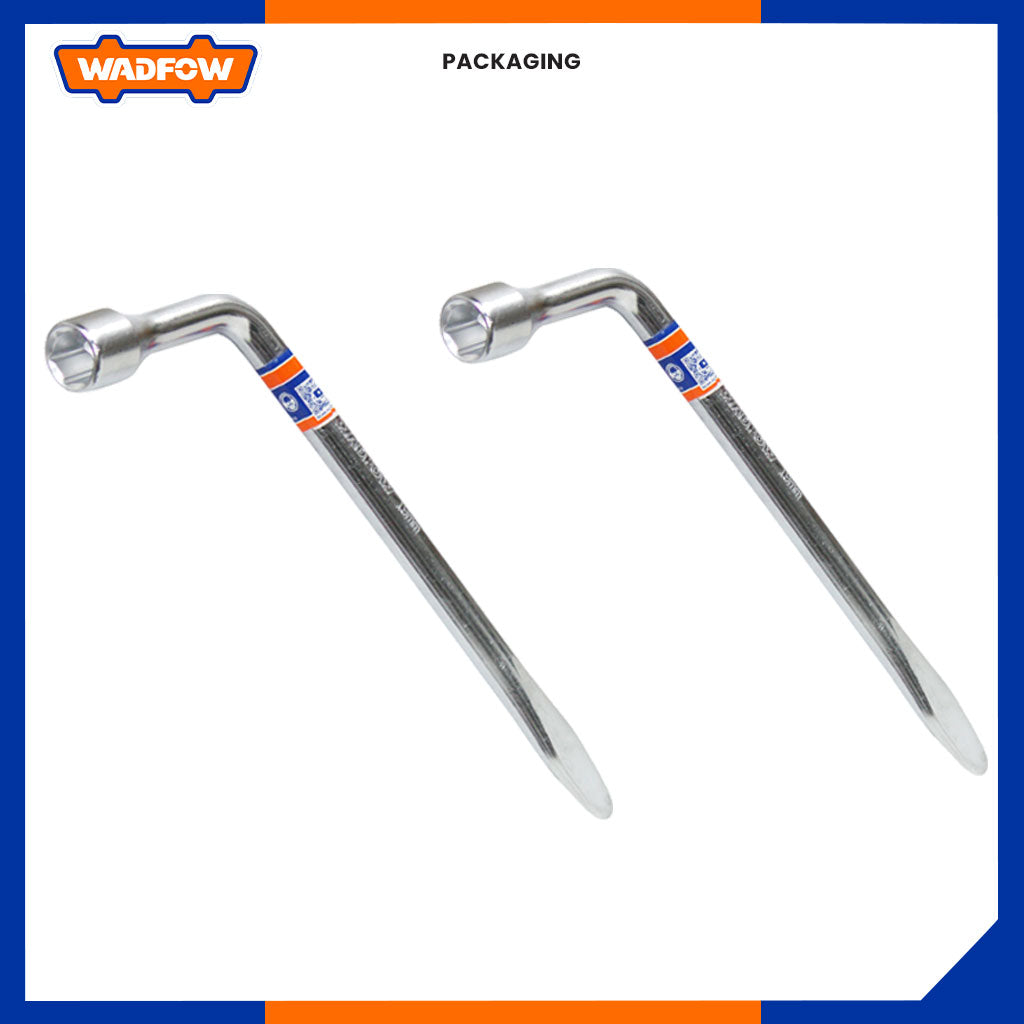 17mm-19mm Chrome plated L-Type Wrench with Screw Driver Crowbar