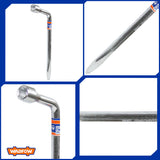 17mm-19mm Chrome plated L-Type Wrench with Screw Driver Crowbar