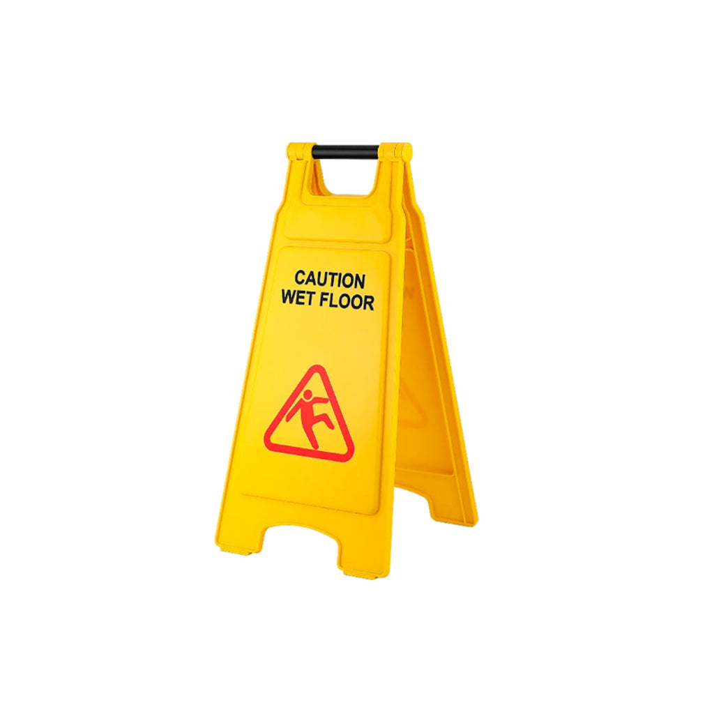 Caution Warning Sign Board for Wet or Damp Floor to Avoid Slipping, Foldable