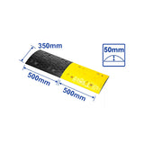 2pcs/set Rubber Donkey Loin Speed Bump End 500 x 350 x 50mm WYJ5A10 WAD-HT