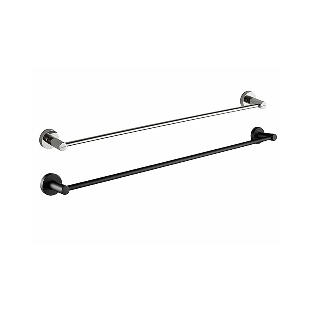 Matte Black & Chrome Plated Zinc Alloy 60cm Towel Bar