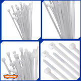 100pcs Multipurpose Nylon Cable Ties Self Locking Zip Ties Cable 2.5, 3.6, 4.8mm