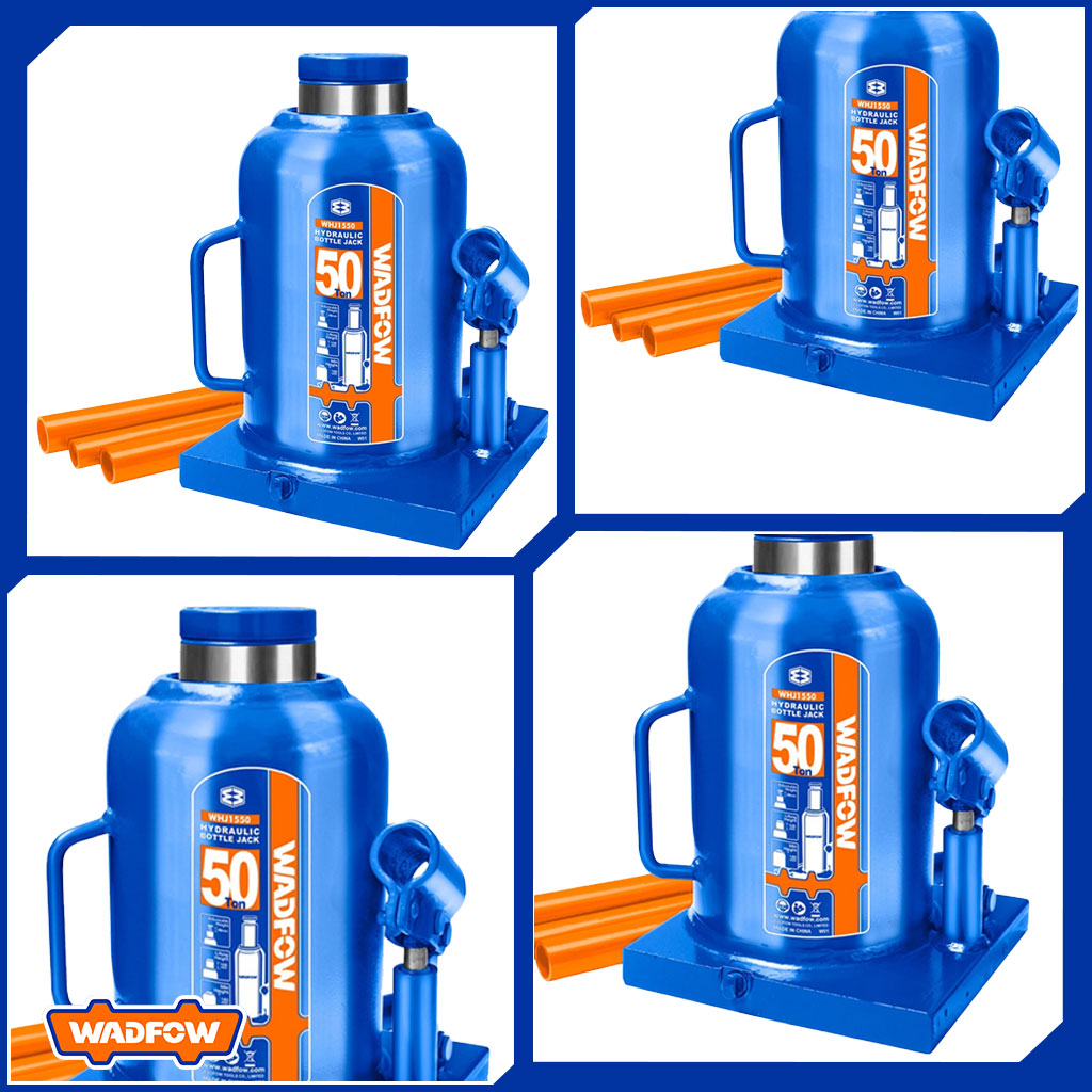 Hydraulic Welded Bottle Jack 50 Ton With Safety Valve For Car